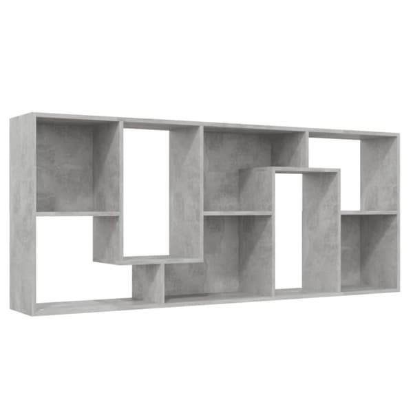 vidaXL Bokhylla betonggrå 67x24x161 cm spånskiva