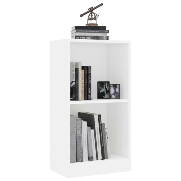 vidaXL Bogreol/reol 40 x 24 x 75 cm spånplade hvid change