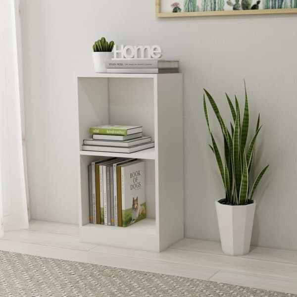 vidaXL Bogreol/reol 40 x 24 x 75 cm spånplade hvid change