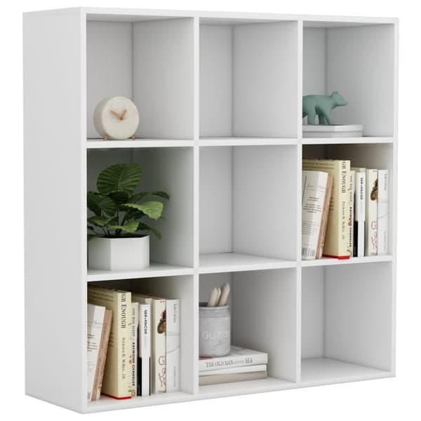 vidaXL Bogreol/reol 98x29x97,5 cm konstrueret træ hvid change