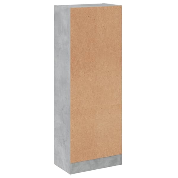 vidaXL Bogreol/reol med 3 hylder 40x24x109 cm konstrueret træ betongrå change
