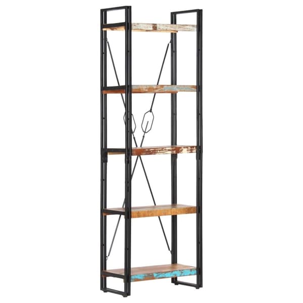 vidaXL Bokhylle 5 etasjer 60x30x180 cm gjenvunnet heltre