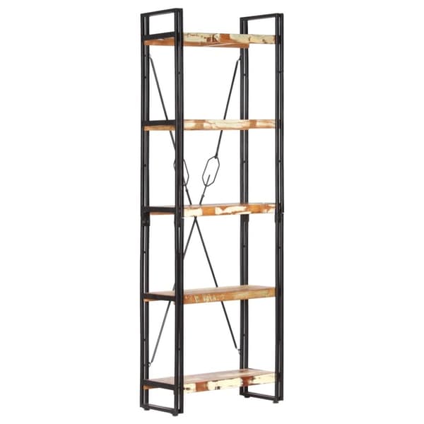 vidaXL Bokhylle 5 etasjer 60x30x180 cm gjenvunnet heltre