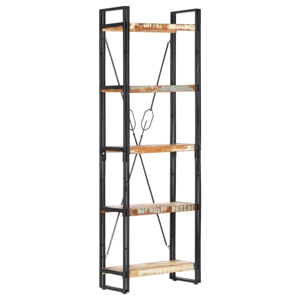 vidaXL Bokhylle 5 etasjer 60x30x180 cm gjenvunnet heltre