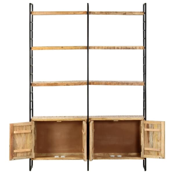 vidaXL Bogreol/reol i 4 niveauer 124 x 30 x 180 cm ru mangotræ change