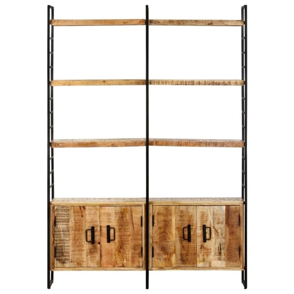 vidaXL Bogreol/reol i 4 niveauer 124 x 30 x 180 cm ru mangotræ change