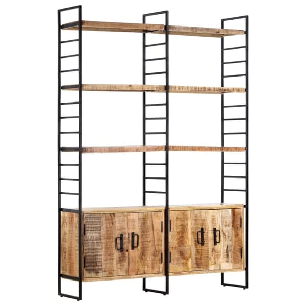vidaXL Bogreol/reol i 4 niveauer 124 x 30 x 180 cm ru mangotræ change