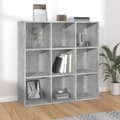 Miniatyrbilde 8 av 8: vidaXL Bokhylle betonggrå 98x29x97,5 cm konstruert tre