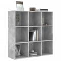 Miniatyrbilde 2 av 8: vidaXL Bokhylle betonggrå 98x29x97,5 cm konstruert tre