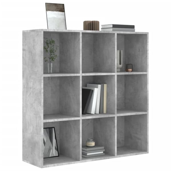 vidaXL Bokhylle betonggrå 98x29x97,5 cm konstruert tre