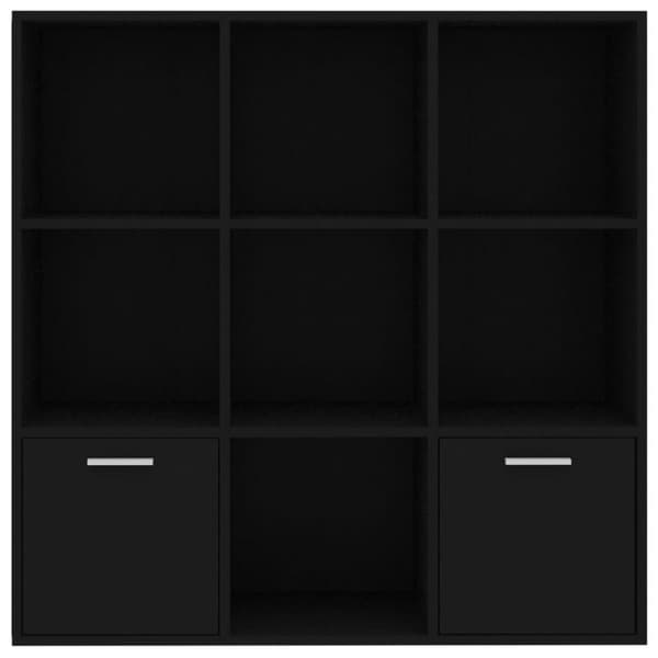 vidaXL Bogreol/reol 98x30x98 cm spånplade sort change