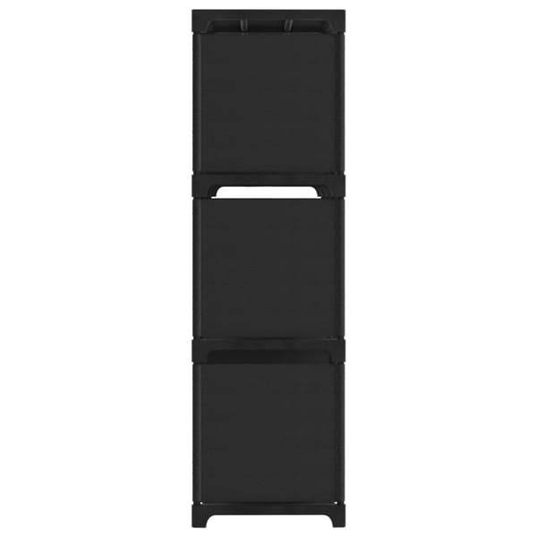vidaXL Displayhylle med 9 kuber svart 103x30x107,5 cm stoff