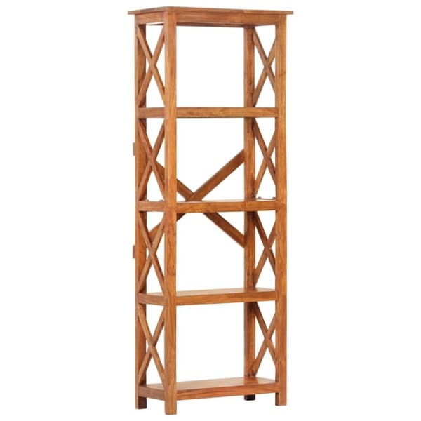 vidaXL Bogreol/reol 60x30x160 cm massivt akacietræ med honningfinish change