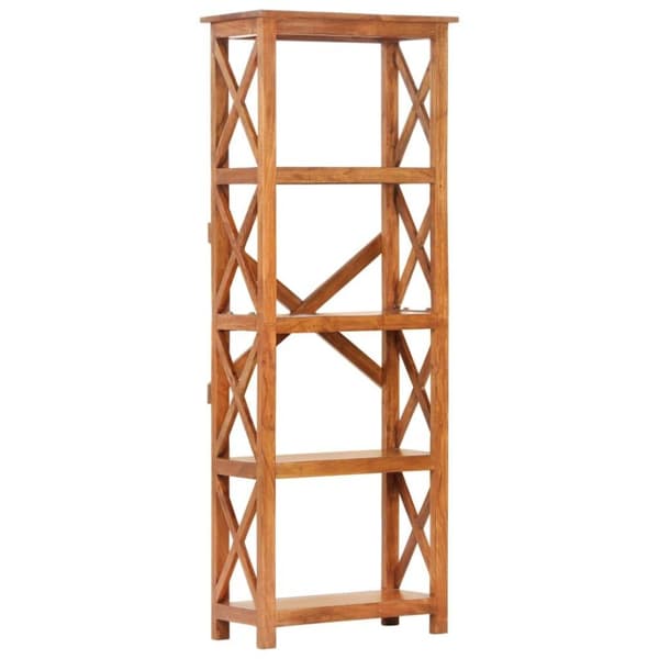 vidaXL Bogreol/reol 60x30x160 cm massivt akacietræ med honningfinish change