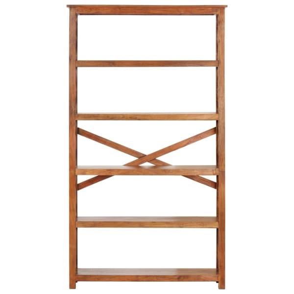 vidaXL Bogreol/reol 100x30x180 cm massivt akacietræ med honningfinish change