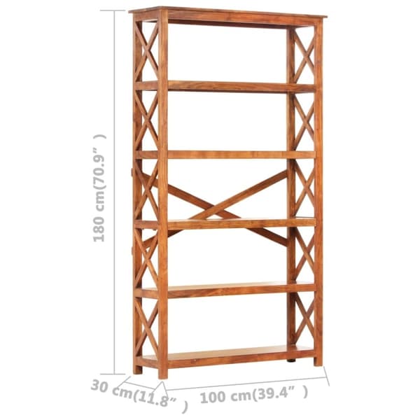 vidaXL Bokhylle 100x30x180 cm heltre akasie med honningfinish