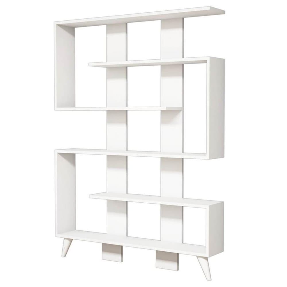 Homemania bogreol Jane 120x22x164 cm hvid