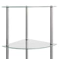 Pikkukuva 5 / 7: vidaXL 6-kerroksinen hylly läpinäkyvä 30x30x160 cm karkaistu lasi