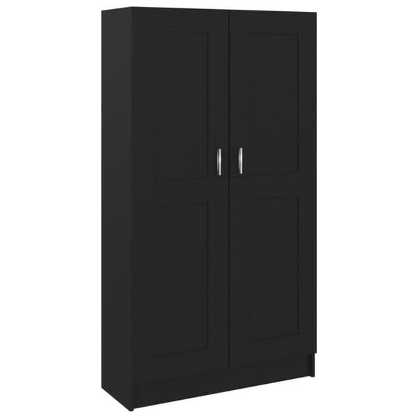 vidaXL Kirjahylly musta 82,5x30,5x150 cm lastulevy