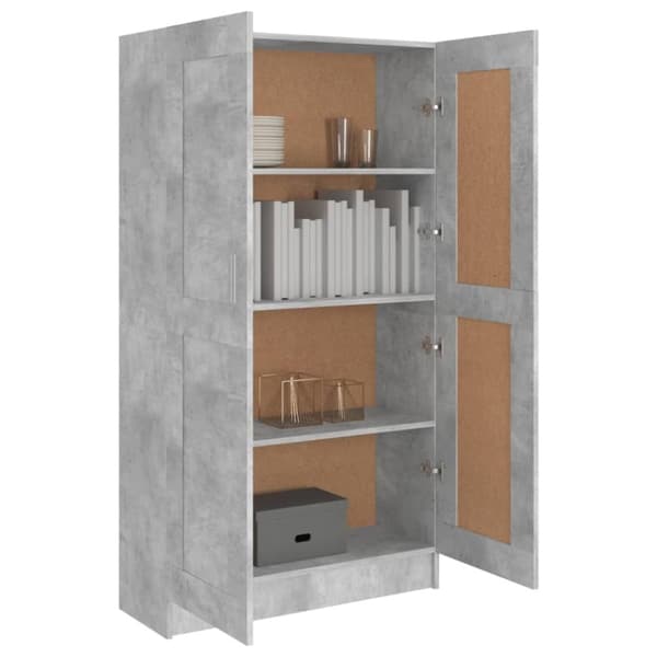 vidaXL bogreol 82,5x30,5x150 cm konstrueret træ betongrå