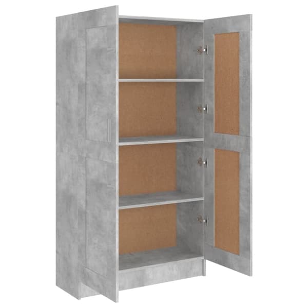 vidaXL Bokhylle betonggrå 82,5x30,5x150 cm konstruert tre