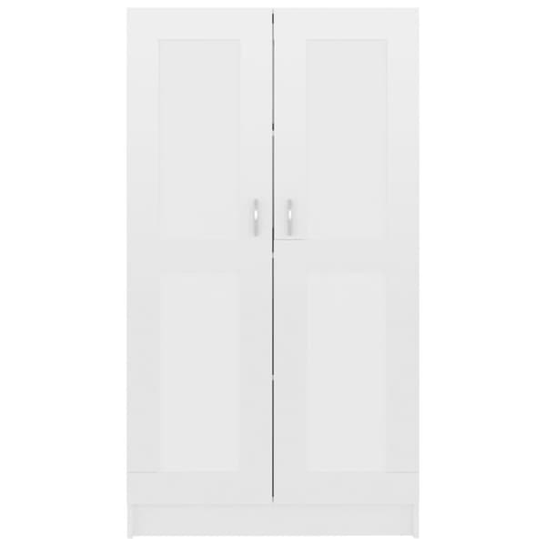 vidaXL Bokhylle høyglans hvit 82,5x30,5x150 cm sponplate