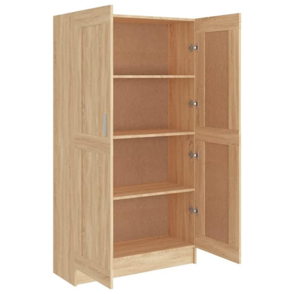 vidaXL bogreol 82,5x30,5x150 cm konstrueret træ sonoma-eg