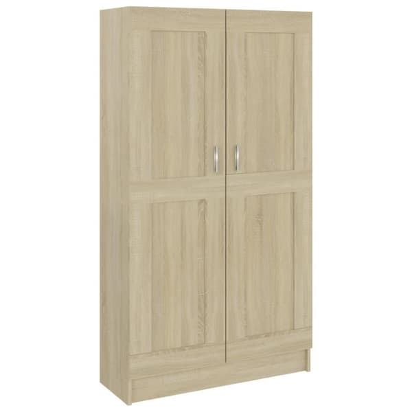vidaXL bogreol 82,5x30,5x150 cm konstrueret træ sonoma-eg