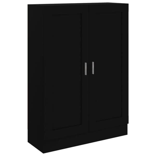 vidaXL Bokhylle svart 82,5x30,5x115 cm sponplate