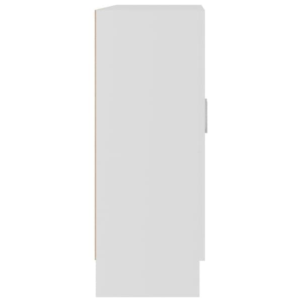 vidaXL Bokhylle hvit 82,5x30,5x80 cm sponplate