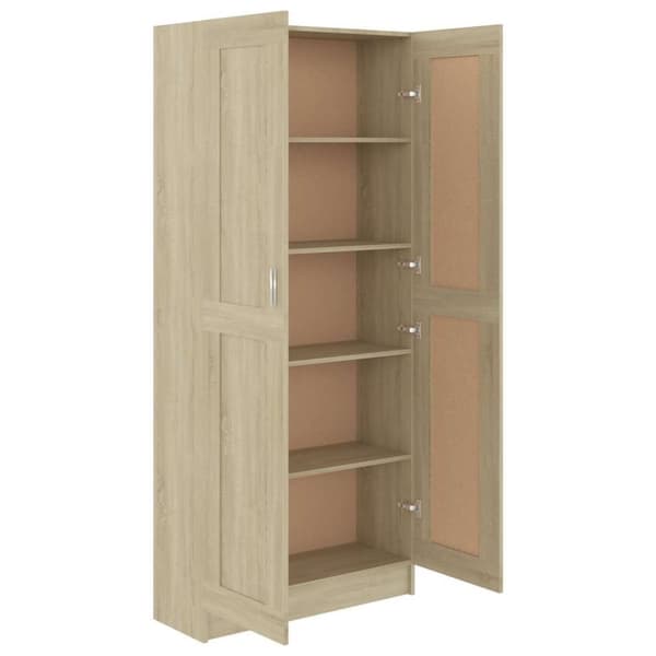 vidaXL Bokskåp sonoma-ek 82,5x30,5x185,5 cm spånskiva