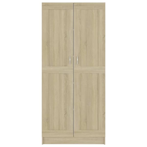 vidaXL Bokskåp sonoma-ek 82,5x30,5x185,5 cm spånskiva
