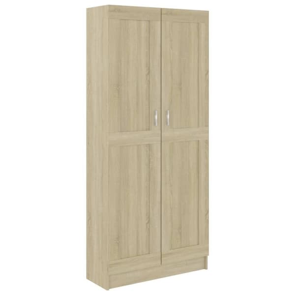 vidaXL Bokskåp sonoma-ek 82,5x30,5x185,5 cm spånskiva