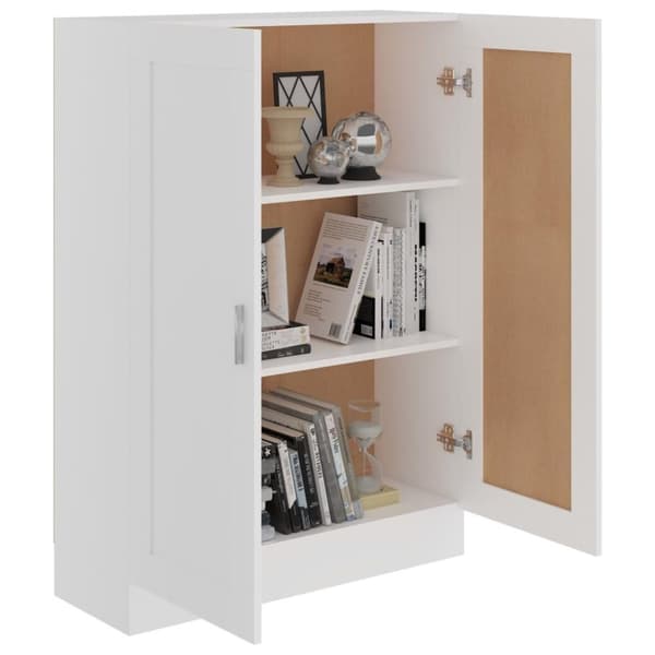 vidaXL Bokhylle hvit 82,5x30,5x115 cm sponplate
