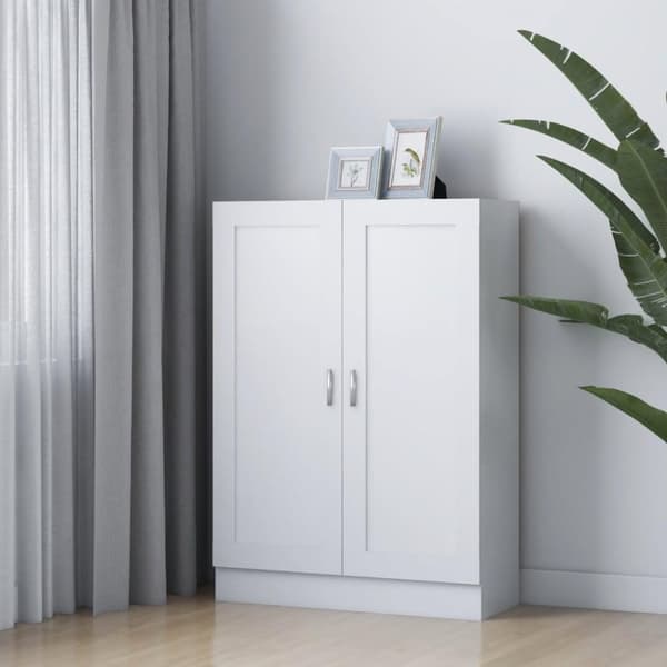 vidaXL Bokhylle hvit 82,5x30,5x115 cm sponplate