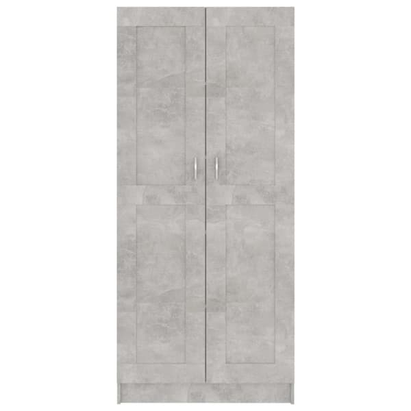 vidaXL bogskab 82,5x30,5x185,5 cm spånplade betongrå