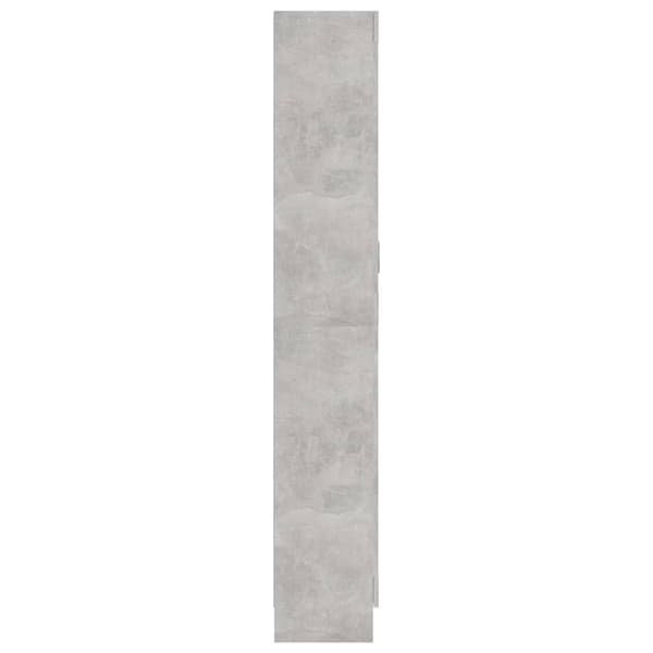 vidaXL bogskab 82,5x30,5x185,5 cm spånplade betongrå