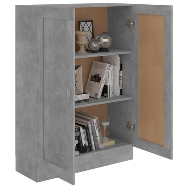vidaXL bogskab 82,5x30,5x115 cm spånplade betongrå