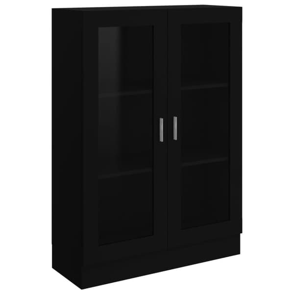vidaXL vitrineskab 82,5x30,5x115 cm spånplade sort