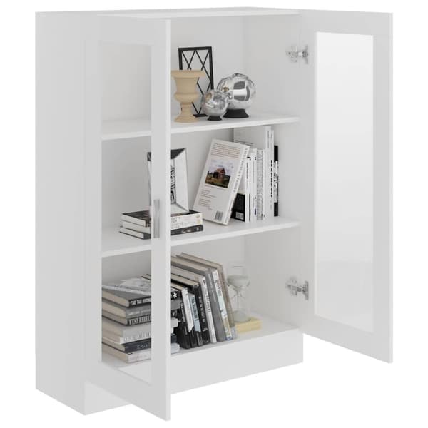 vidaXL Vitriinikaappi valkoinen 82,5x30,5x115 cm lastulevy