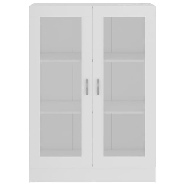 vidaXL Vitriinikaappi valkoinen 82,5x30,5x115 cm lastulevy