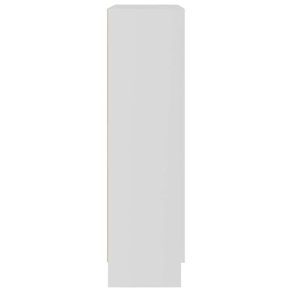 vidaXL Vitriinikaappi valkoinen 82,5x30,5x115 cm lastulevy
