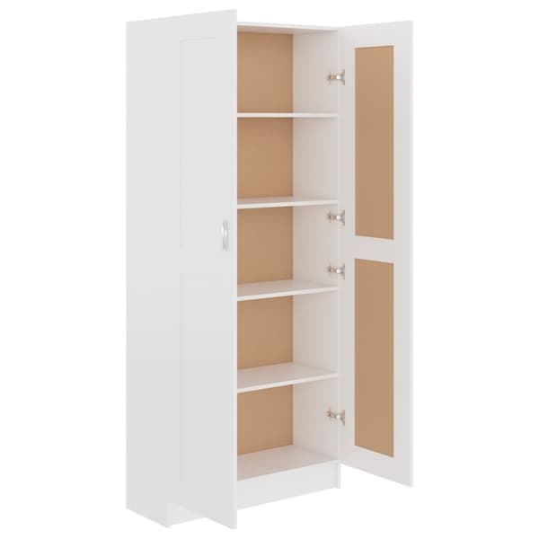 vidaXL bogskab 82,5x30,5x185,5 cm spånplade hvid