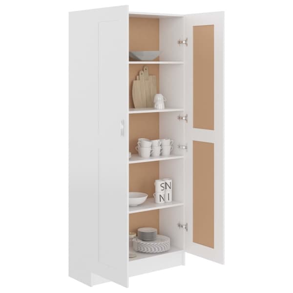 vidaXL bogskab 82,5x30,5x185,5 cm spånplade hvid