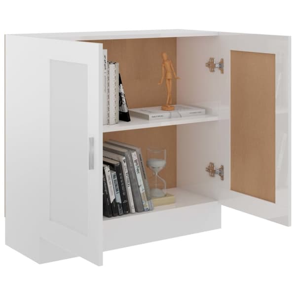 vidaXL bogskab 82,5x30,5x80 cm spånplade hvid højglans