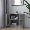 Pikkukuva 4 / 10: vidaXL Vitriinikaappi betoninharmaa 82,5x30,5x80 cm lastulevy
