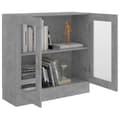 Pikkukuva 5 / 10: vidaXL Vitriinikaappi betoninharmaa 82,5x30,5x80 cm lastulevy