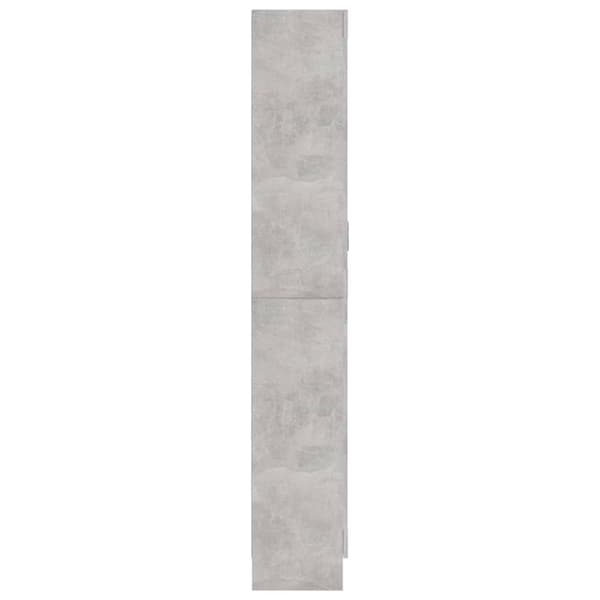 vidaXL vitrineskab 82,5x30,5x185,5 cm spånplade betongrå