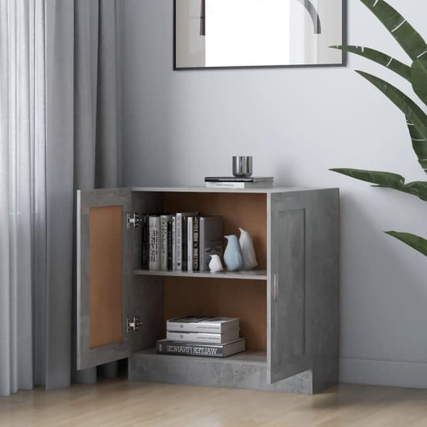 vidaXL bogskab 82,5x30,5x80 cm spånplade betongrå