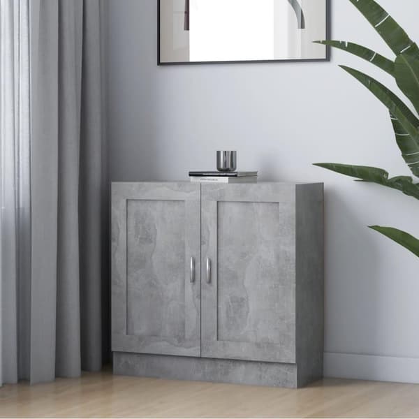vidaXL bogskab 82,5x30,5x80 cm spånplade betongrå